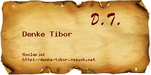 Denke Tibor névjegykártya